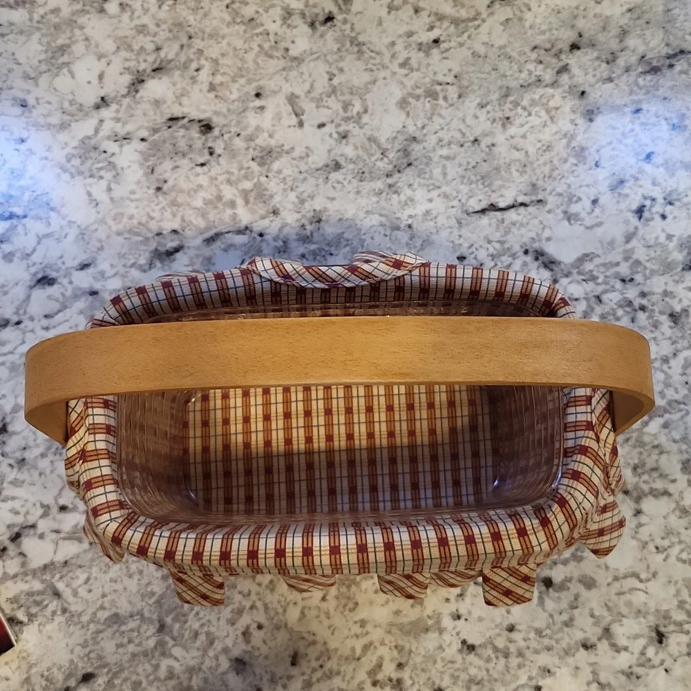 Longaberger 1999 Dresden Basket with Handle and 2 Liners